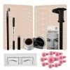 Microblading Sourcil Kit -37 pièces pour Débutants et Maîtres avec des Nano Lames Pigmentées de Microblading U 18 peau de Pra