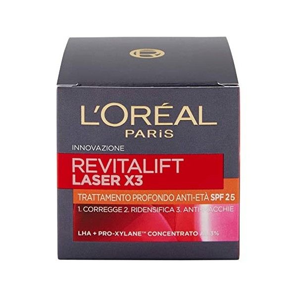 LOr?al Paris Revitalift Laser X3 Crema Viso Giorno SPF 20, 50 ml Crème Jour et Nuit