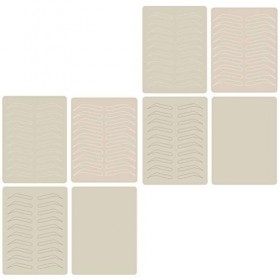 Artibetter 8Pcs Blanc Tatouage Peau Pratique Microblading Sourcil Pratique Peaux Permanent Silicone Pratique Feuilles pour So