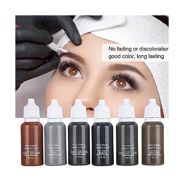 6 Pièces Encre Microblading Encre de Tatouage Semi Permanente Sourcil Lèvre Eye Liner Beauté Maquillage Tatouage Pigment Ense