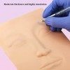 Pratique Peau pour Microblading Sourcils Lèvres Eyeliner 3D Visage Silicone Tatouage Pratique Peau Maquillage Permanent Forma