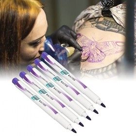 5 Set Tattoo Marker Pen Ruler, Lavable Positioning Drawing Microblading Eyebrow Marker Pen Ruler