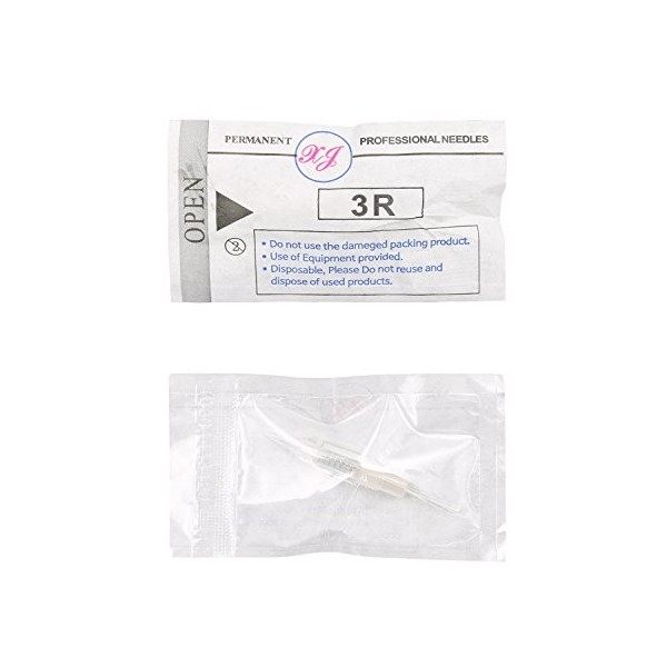 Pinkiou 10 Pcs Lames De Microblading Aiguilles En Acier Inoxydable Pour Machine De Tatouage 3R 