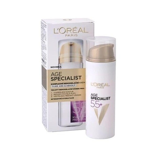 LOréal Paris - Crème de Jour Anti-Âge Fortifiante - Soin de Jour Redensifiant Anti-Rides Triple Action - Enrichi en Calcium ...