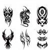 FRANCE HAIR BEAUTE Tatouages EPHEMERE Hommes Femmes Enfants Tribal Maori MARQUISIEN Noir TEMPORAIRE Lot DE 6 Planches + 1 Pla