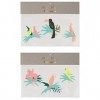 Lot de 2 planches de tatouages Oiseaux tropicaux - Meri Meri