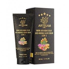 MEILLEURE CRÈME HYDRATANTE ANTI-RIDES 4 en 1 : Huile de pépins de figue de barbarie Huile d’argan Huile de noyau d’abricot Hu...