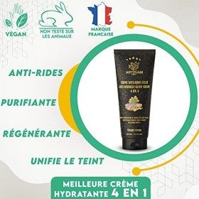 MEILLEURE CRÈME HYDRATANTE ANTI-RIDES 4 en 1 : Huile de pépins de figue de barbarie Huile d’argan Huile de noyau d’abricot Hu...