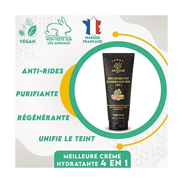 MEILLEURE CRÈME HYDRATANTE ANTI-RIDES 4 en 1 : Huile de pépins de figue de barbarie Huile d’argan Huile de noyau d’abricot Hu...