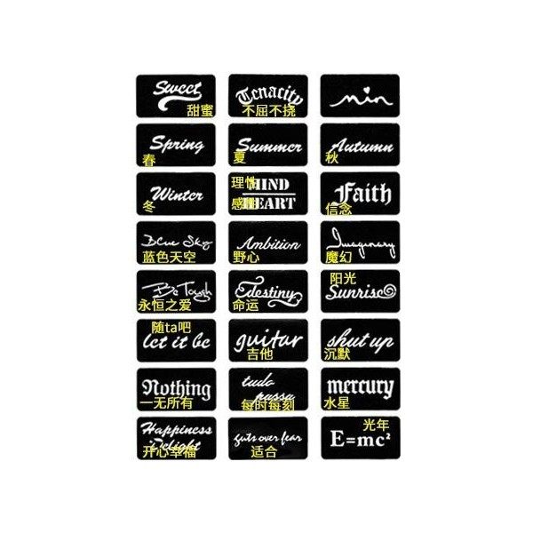 Pochoirs Tattoo avec 24 pochoirs sur une planche H04