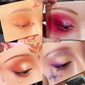 Planche dentraînement de maquillage réutilisable en silicone pour le visage, les yeux, le maquillage du visage - Laide parf