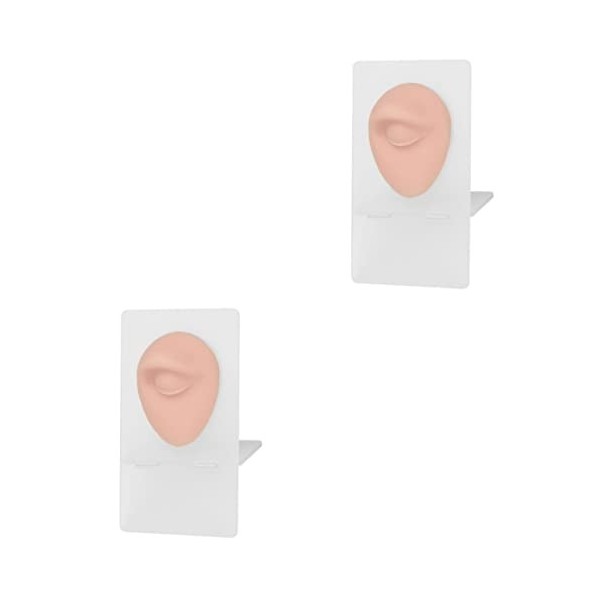 minkissy 3Pcs Kits De Maquillage Kit De Piercings Diorama Modèle Pour Les Yeux Planche De Pratique De Maquillage En Silicone 