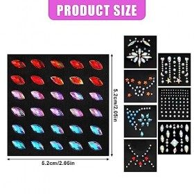 8 Feuilles Autocollant Perle, Autocollants de Perles de Pierres Précieuses dOngles de Bricolage Auto-Adhésifs pour la Fête d