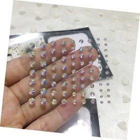 STAHAD 5 Feuilles Main Front Pour Acrylique Make-Autocollants Autocollants Oeil Visage Famille Autocollant Strass Cristal Bri