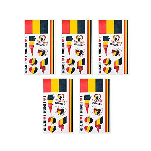 GUIYUN Coupe du Monde 2022 Drapeau Tatouage Autocollant Imperméable Haut de Gamme Temporaire Equipe de Football Autocollant D