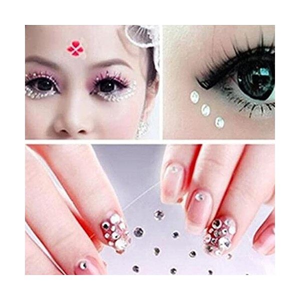 Ericetion 1 Feuillet Autocollant De Tatouage Paillettes Diamant Maquillage Eye-Linge-Lave-Pieds Visage Strass Autocollant Bij