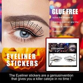 Autocollants de visage daraignée - Maquillage dautocollants doeil de toile daraignée,Autocollants de visage daraignée Au