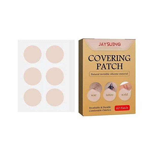 Plesuxfy 2 Pcs Patch de Couverture de Peau - Autocollant de Couverture de Bouton de Cicatrice de Peau,Ruban dissimulant la Pe