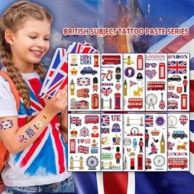 AEROBATICS Autocollant temporaire Drapeau Union Jack | Union Jack Drapeau Autocollants Drapeau Britannique Autocollant,Autoco