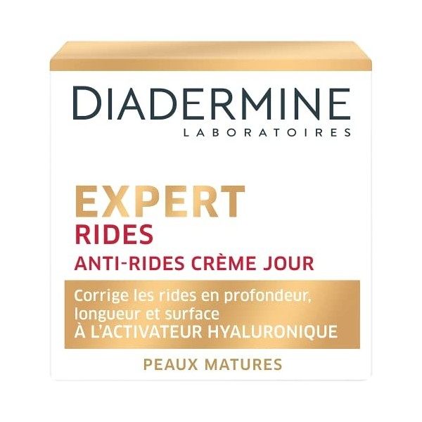 Diadermine - Crème Visage Jour - Expert Rides 3D - Soin de Jour Visage Haute Performance - Comble en profondeur les rides - L...