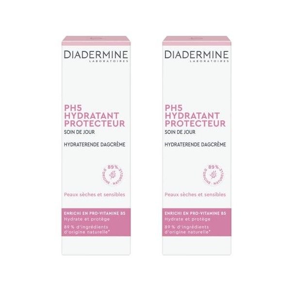 Diadermine - PH5 Soin de Jour Visage Hydratant Protecteur - Soin du Visage - Enrichi en Pro-Vitamine B5 - Nourrit intensément...