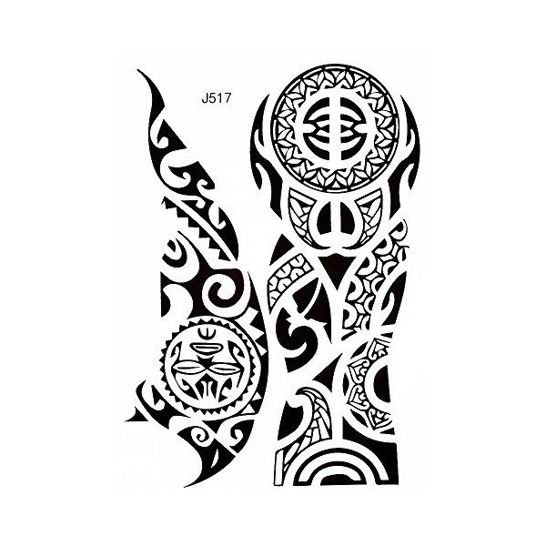 Tatouage temporaire tribal noir J517