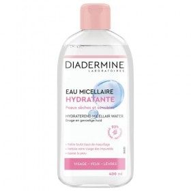 Diadermine - Eau Micellaire Nettoyante Hydratante - Peaux Sèches et Sensibles - Retire le maquillage - Apaise la Peau - Netto...
