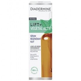 Diadermine - Lift+ Végétal Actif - Sérum Régénérant Nuit - Sérum Visage - Actifs Botaniques et Huiles Essentielles - Régénéra...