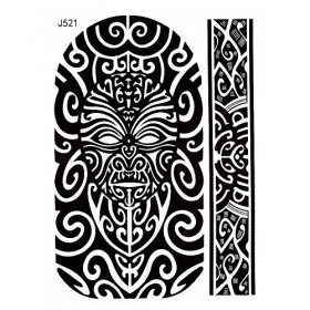 Tribal Tattoo Noir temporaire Arm Bras tatouage autocollants j521