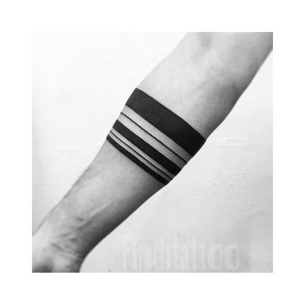 Bracelet tatouage pour homme - Tatouage - Pour le bras - Autocollant - Faux tatouage - P59