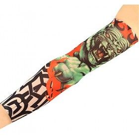 Tatouage manche - manche - faux tatouage - image - tigre avec griffes et flammes - tatouage - demi manche - tribal - idée cad