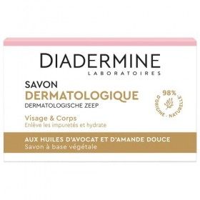 Diadermine - Savon dermatologique aux extraits hydratants damande douce et avocat - Visage et Corps - Nettoie et protège la 