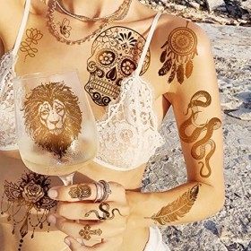 COKTAK 12 Feuilles GéméTrie Triangle Montagne Temporaire Tatouage Autocollant Couverture Femmes Corps Bras Art Dessin éTanche