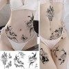 Roarhowl 16 dessins,tatouage temporaire femme sexy papillon Fleurs Abdomen,poitrine,Cuisse,Belle et sexy tattoo | Roarhowl