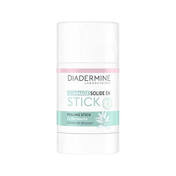 Diadermine - Exfoliant Visage Solide en Stick - Formule au Thé Matcha - Tous types de Peaux - Respectueux de la Peau - 98% d ...