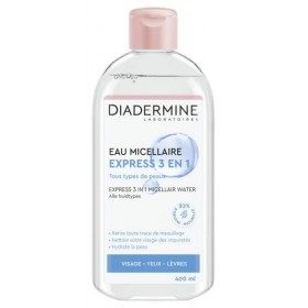 Diadermine - Eau Micellaire Nettoyante - Express 3 en 1 - Tous Types de Peaux - Retire le maquillage - Hydrate la Peau - Nett...