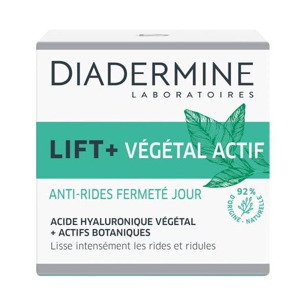 Diadermine - Lift+ Végétal Actif - Crème Visage de Jour - Soin Anti-Rides Fermeté - Acide Hyaluronique Végétal et Actifs Bota...