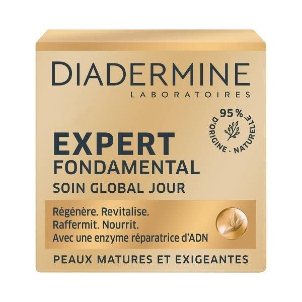 Diadermine Expert Fondamental Crème de Jour Visage, Anti-âge, 50ml Crème Jour et Nuit