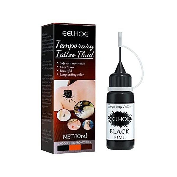 Encre de tatouages ​​temporaires | 10 ml dencre de tatouages ​​temporaires imperméables Encre de tatouage fruitée semi-perma