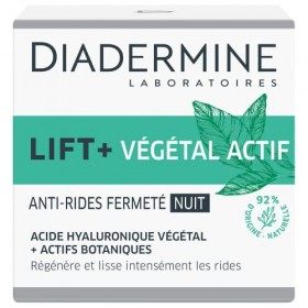 Diadermine - Lift+ Végétal Actif - Crème Visage de Nuit - Soin Anti-Rides Fermeté - Acide Hyaluronique Végétal et Actifs Bota...