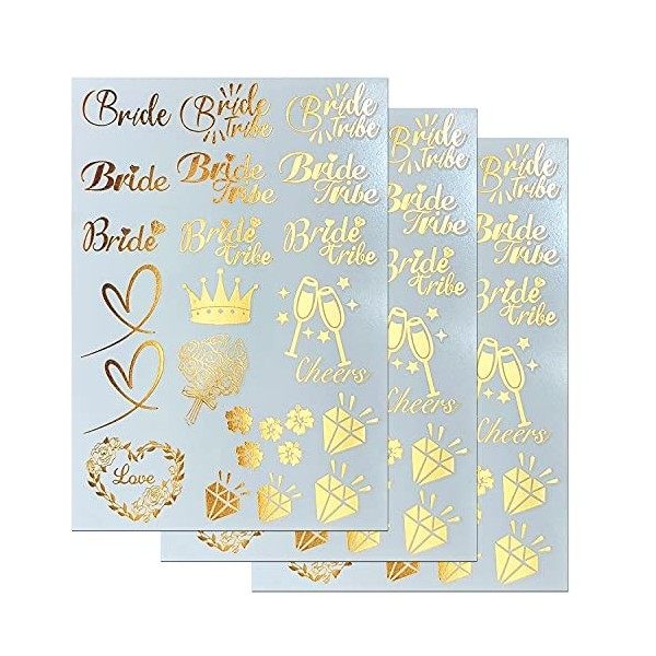 AniSqui Bride Tribe Tattoos Gold