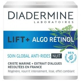 Diadermine - Lift+ Algo Retinol - Crème de Nuit Anti-Rides - Criste Marine et Extrait dAlgues - Régénère et Nourrit Intensém ...