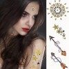 Tatouages Temporaires, 16 Faux Tatouages Temporaires Tattoos Planches Tatouage Ephemere Autocollants de Tatouage Bronzants po