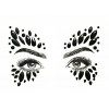 Bijou de visage à strass autocollant - pour festivals de musique, Coachella CBL23-noir 