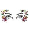 Bijou de visage à strass autocollant - pour festivals de musique, Coachella CBL23-noir 