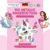 Papierdrachen 100 Tatouages Métalliques à Coller - Tatouages Enfants Doux pour la Peau Éléments Bijoux - Tatouage Scintillant