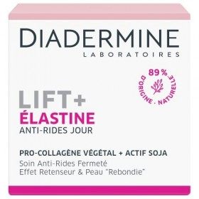 Diadermine - Lift+ Elastine - Crème de Jour Visage - Soin Anti-Rides Ultra Tenseur - Pro-Collagène végétal et actif soja - 89...