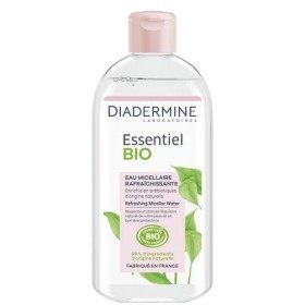 Diadermine - Essentiel Bio - Eau Micellaire Rafraîchissante - Nettoyant Visage - Enrichie en Prébiotiques dOrigine Naturelle