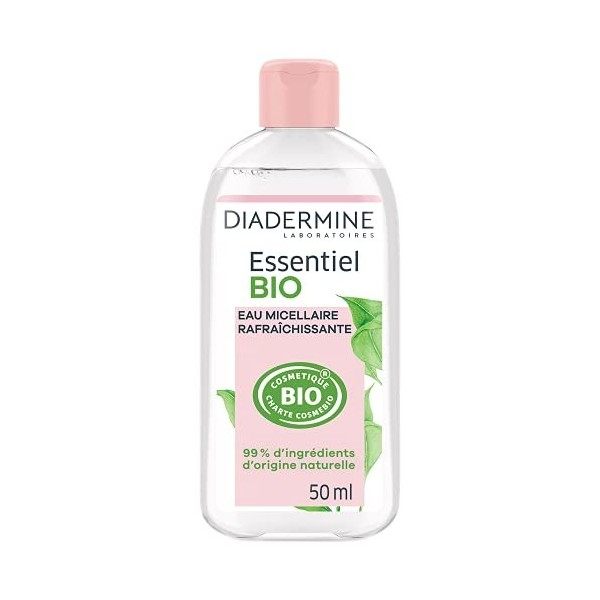 Diadermine - Essentiel Bio - Eau Micellaire Rafraîchissante - Nettoyant Visage - Enrichie en Prébiotiques dOrigine Naturelle ...