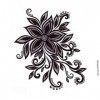 Tatouage Temporaire Femme Mandala Fleur dAnis Noir Tatouage Éphémère Fleur DAnis Mandala Tattoo Noir pour Femme - AVASTORE